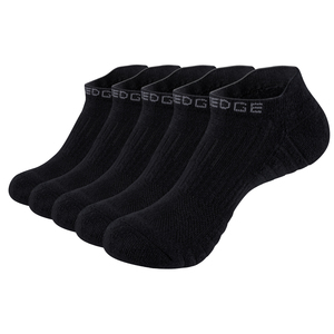 5P1910 Moisture Wicking Cushioned Cotton Running Workout Athletic Low Cut Ankle Socks