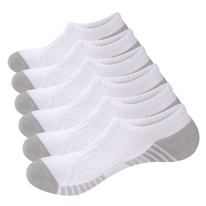 6PW2326 Womens Low Cut Ankle Socks Lightweight Cotton Cushioned Running Athletic Socks