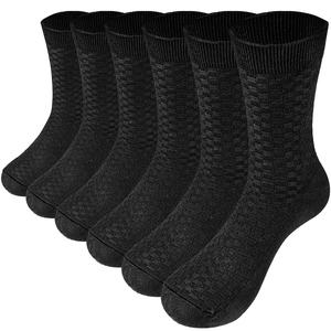 6PM2202 Men Qualtiy Plain Breathable Thin Socks Soft Top Lycra Daily Casual Formal Business Socks