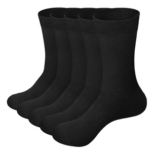 5PM2003 Bamboo Breathable Deodorant Crew Dress Socks Thin Summer Socks 5 Pairs