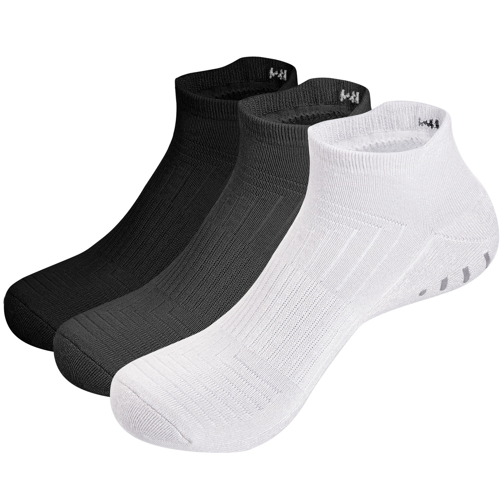 3PW2212 Womens Non Slip Socks Combed Cotton Cushioned Ankle Athletic Grip Ssocks