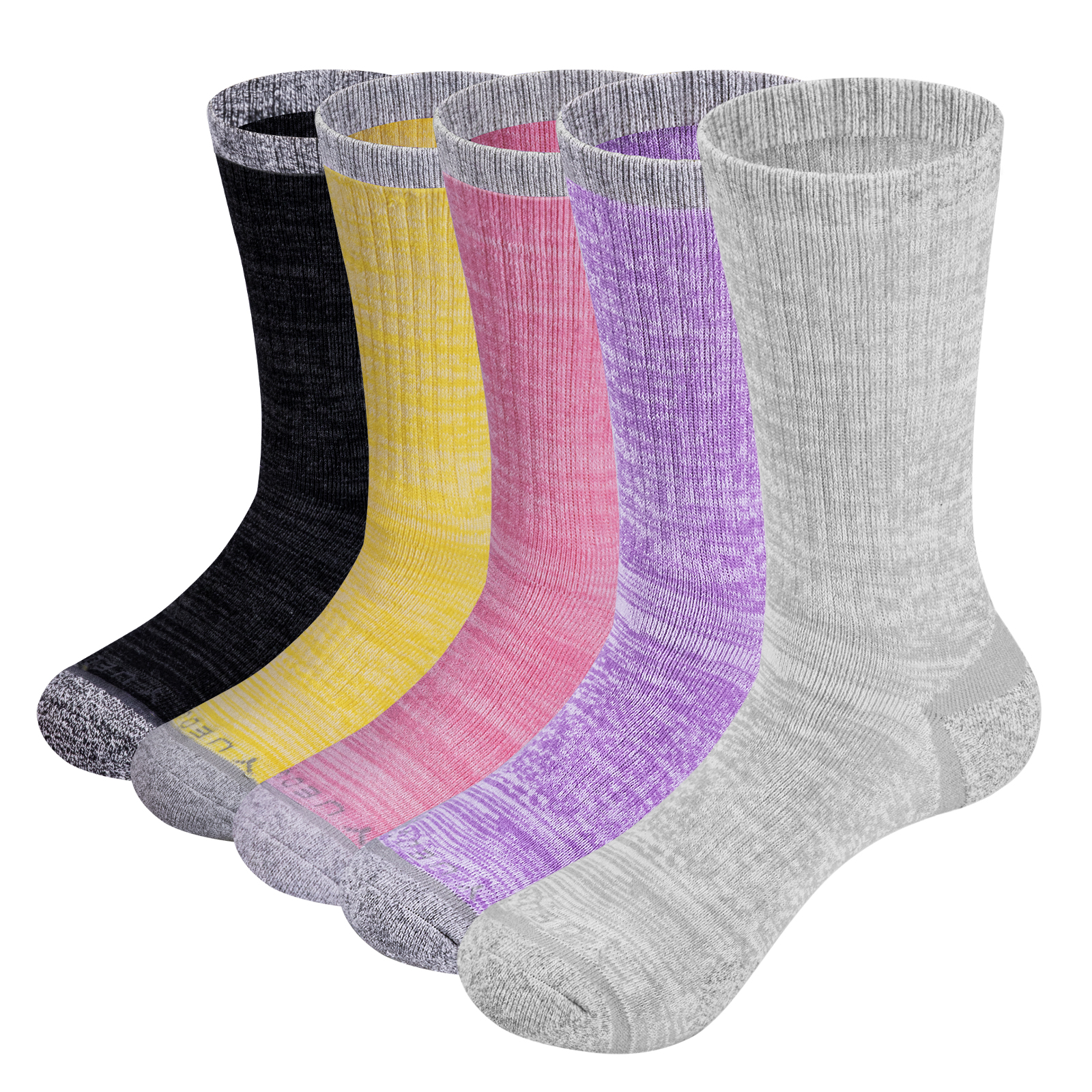 5PW1808 Female Cushioned Combed Cotton Mid Calf Thick Thermal Winter Sports Socks