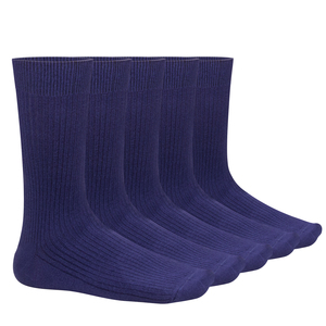 5PM2201 Men's Dress Socks Soft Top Ribbed Breathable Comfot Thin Cotton Socks For Male Size 5-13