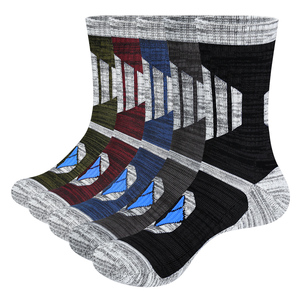 5PM2117 Men's Hiking Walking Socks Cushion Crew Work Boot Socks Thick Thermal Winter Socks, 5 Pairs