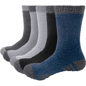 GG2101 Men's 5 Paris Cozy sleep house bed socks Fluffy Socks