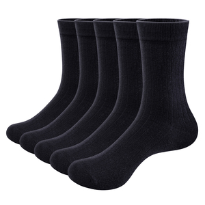 10PM2201 Men's Dress Socks Soft Top Ribbed Breathable Comfot Thin Cotton Socks For Men 10 Pairs